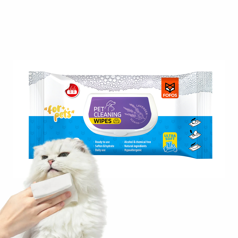 Fofos Lavender Scented Cleaning Wipes for Pets