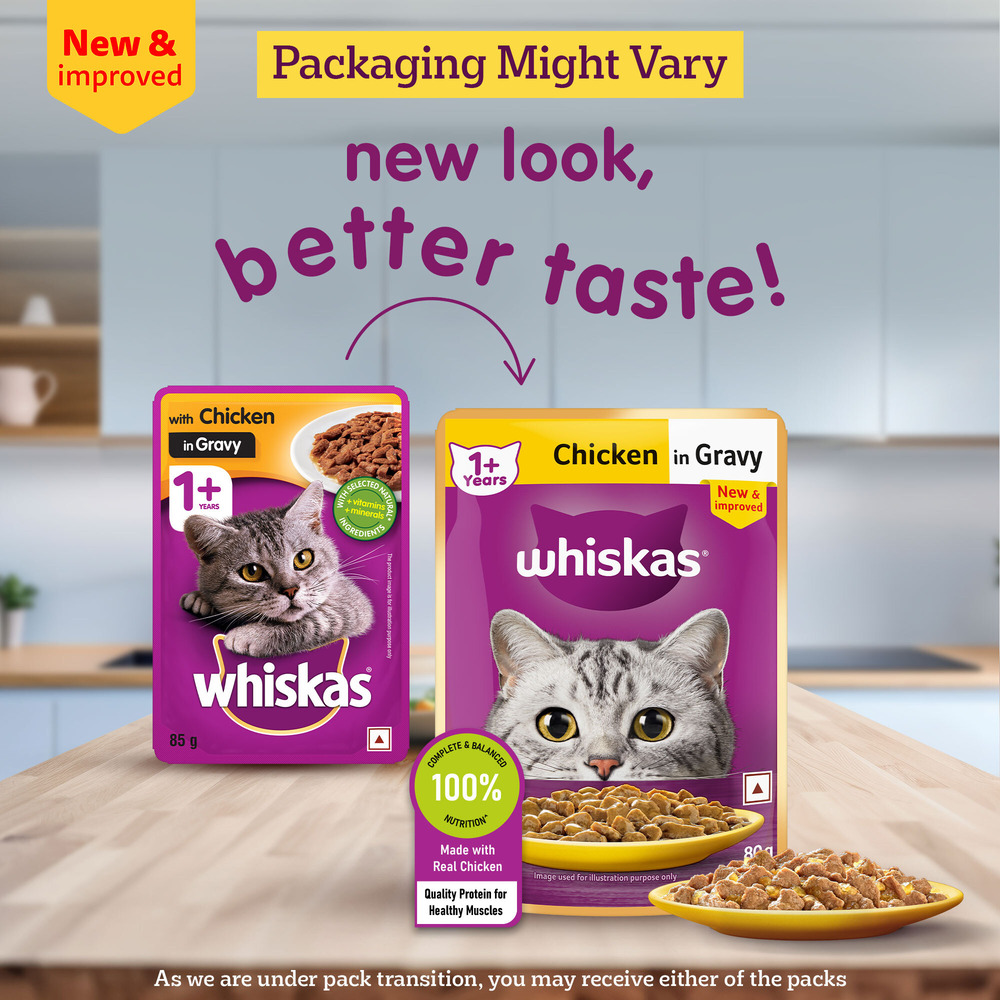 Whiskas Chicken Gravy Adult Cat Wet Food