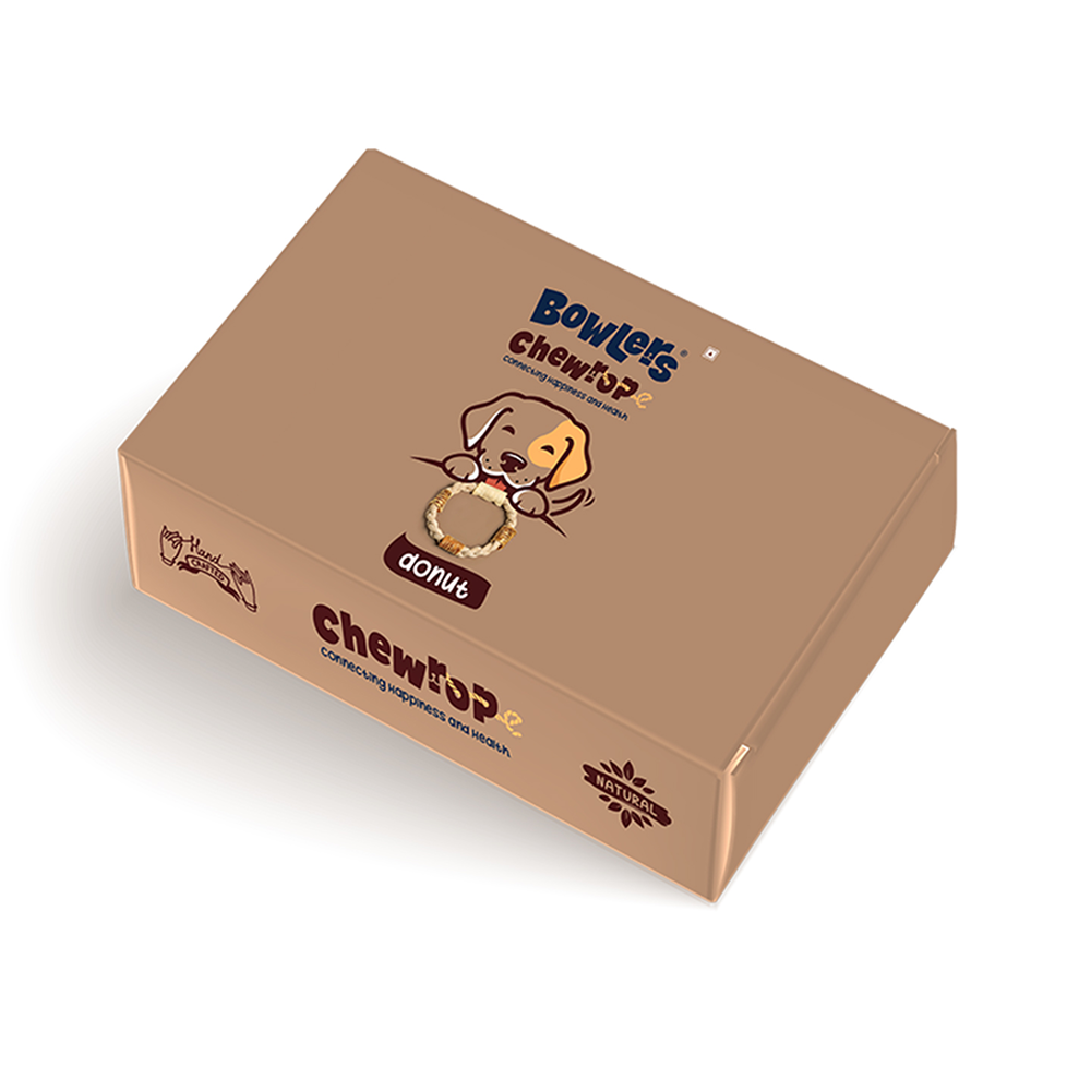 Bowlers Chewrope Donut Rope Toy for Dogs (Brown)