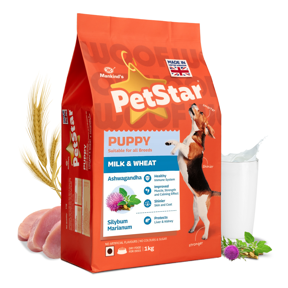 Mankind Petstar Milk and Wheat Puppy Dog Dry Food (Limited Shelf Life)