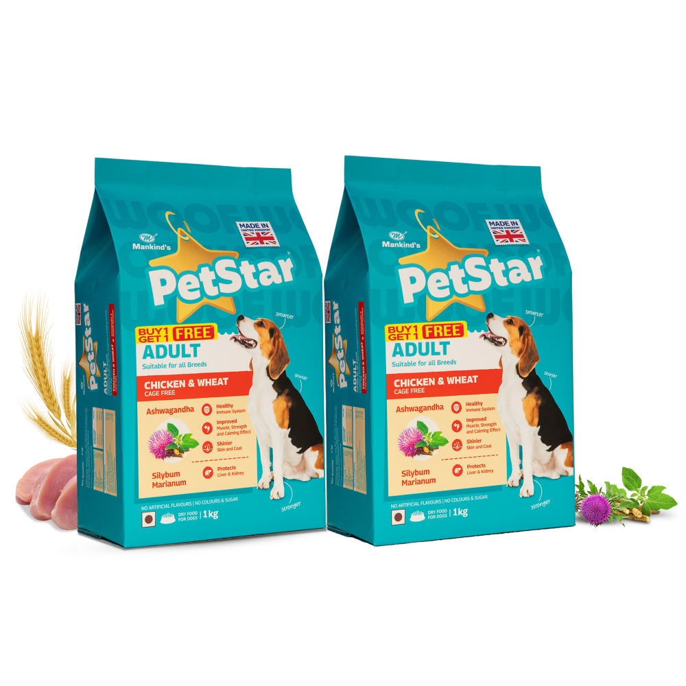 Mankind Petstar Chicken and Wheat Adult Dog Dry Food (Limited Shelf Life) (Buy 1 Get 1)