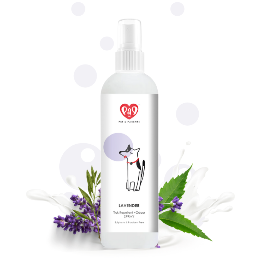 Pet And Parents Tick Repellent + Lavender odour Spray for Dogs and Cats