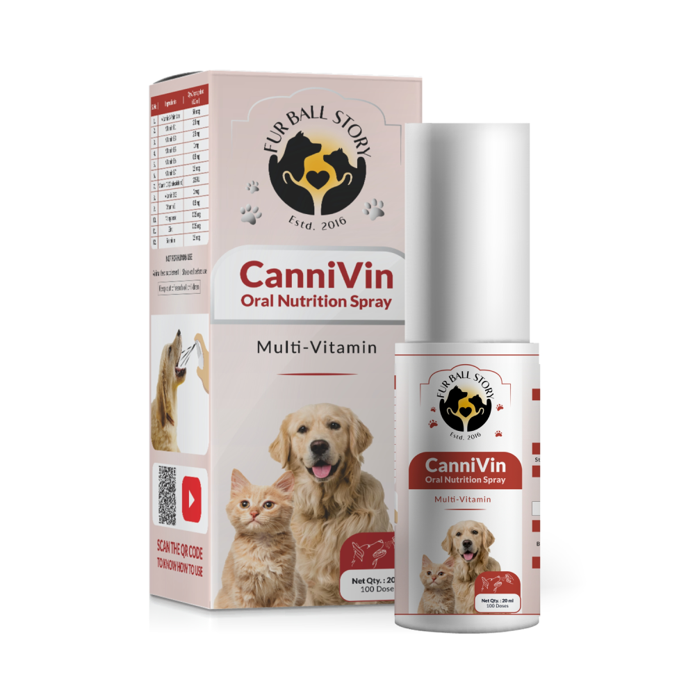 FurBall Story Cannivin Multivitamin Spray for Dogs