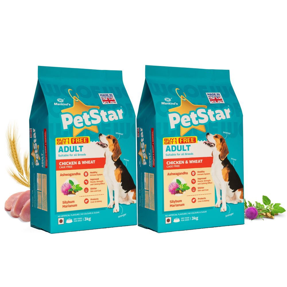 Mankind Petstar Chicken and Wheat Adult Dog Dry Food (Limited Shelf Life) (Buy 1 Get 1)
