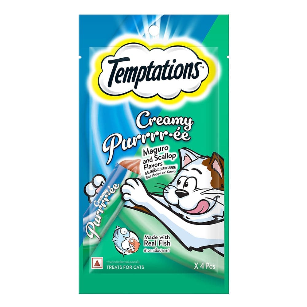 Temptations Creamy Purrrr ee Maguro & Scallop Cat Treats (Limited Shelf Life)