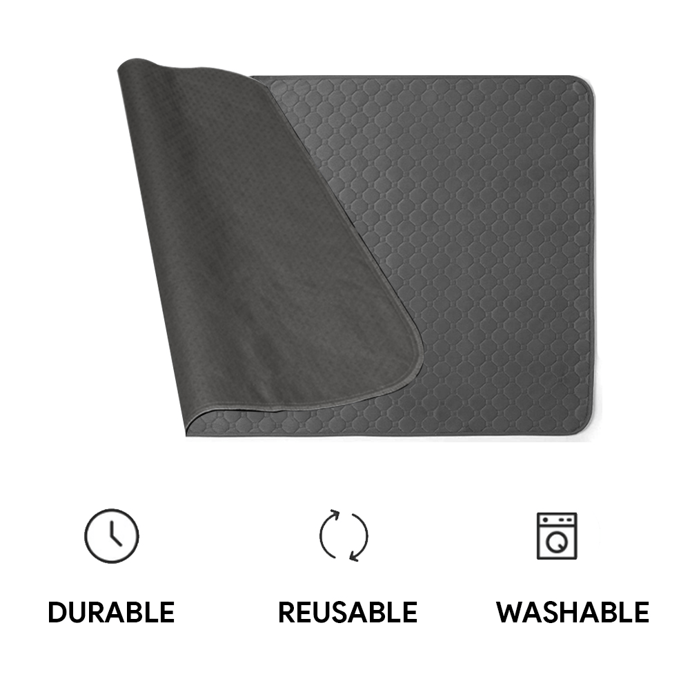 Goofy Tails Reusable Pee Pads for Dog (Grey Black, 90x70cm)