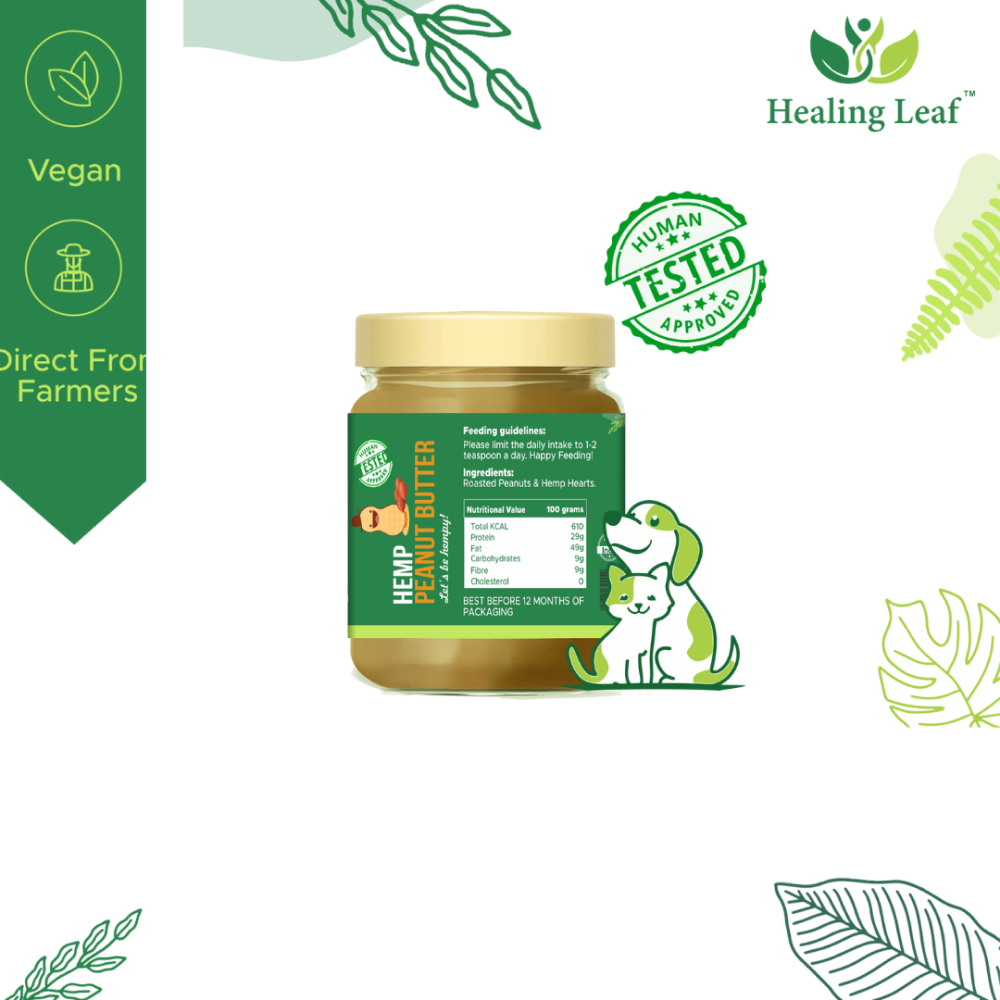 Healing Leaf Hemp Peanut Butter for Dogs and Cats (Limited Shelf Life)