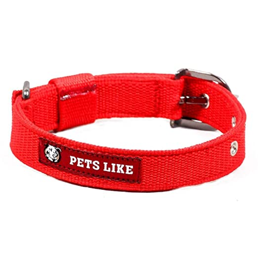 Pets Like Spun Polyester Collar for Dogs (Red)