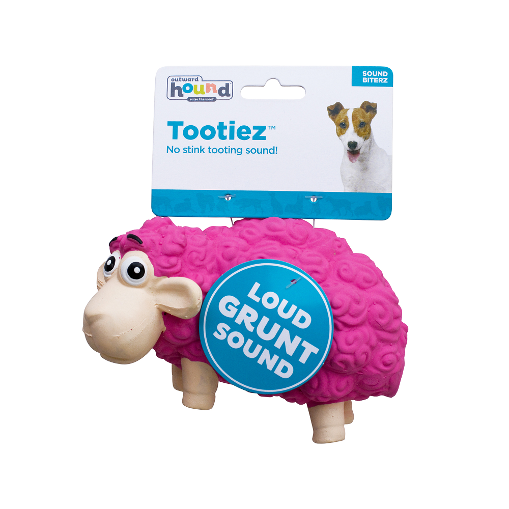 Petstages Tootiez Sheep Latex Rubber Toy for Dogs (Pink)
