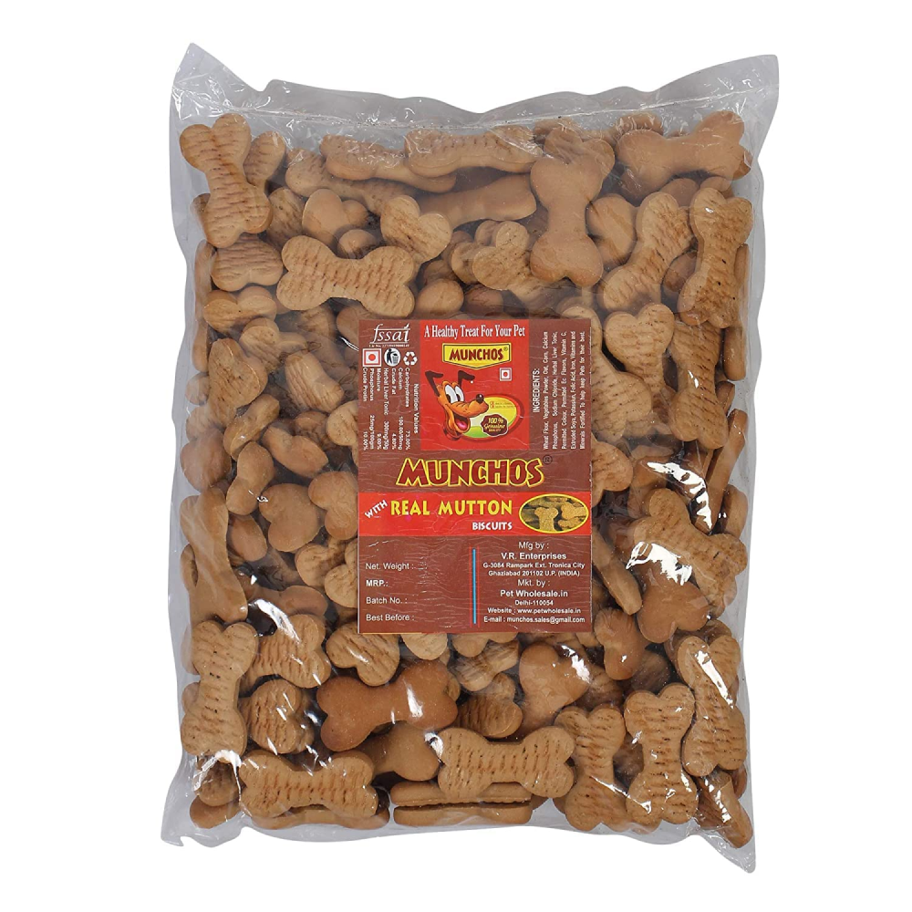 Munchos Real Mutton Biscuit Dog Treat (Pouch)