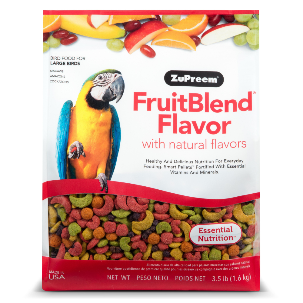 ZuPreem FruitBlend Flavor with Natural Flavors Avian Diets Large Bird Food (Limited Shelf Life)