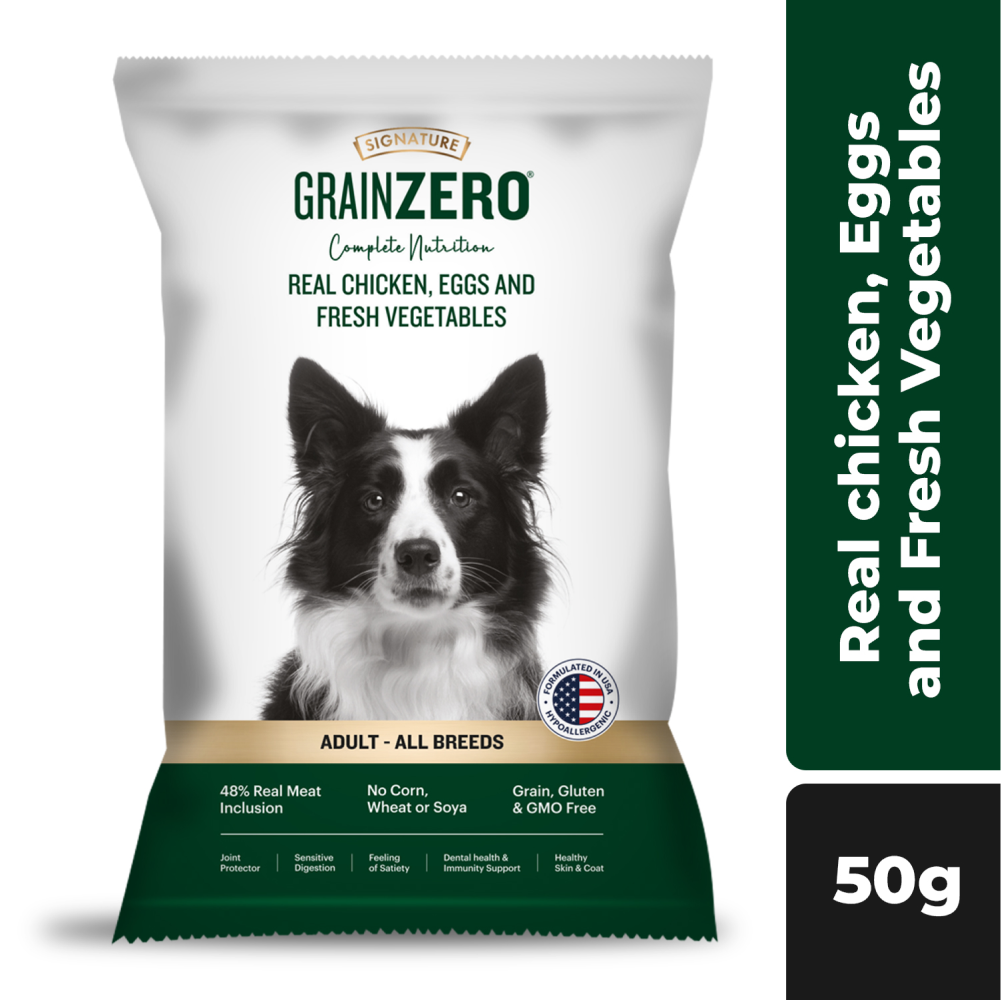 Signature Grain Zero Real Chicken, Egg and Vegetables Adult Dog Dry Food