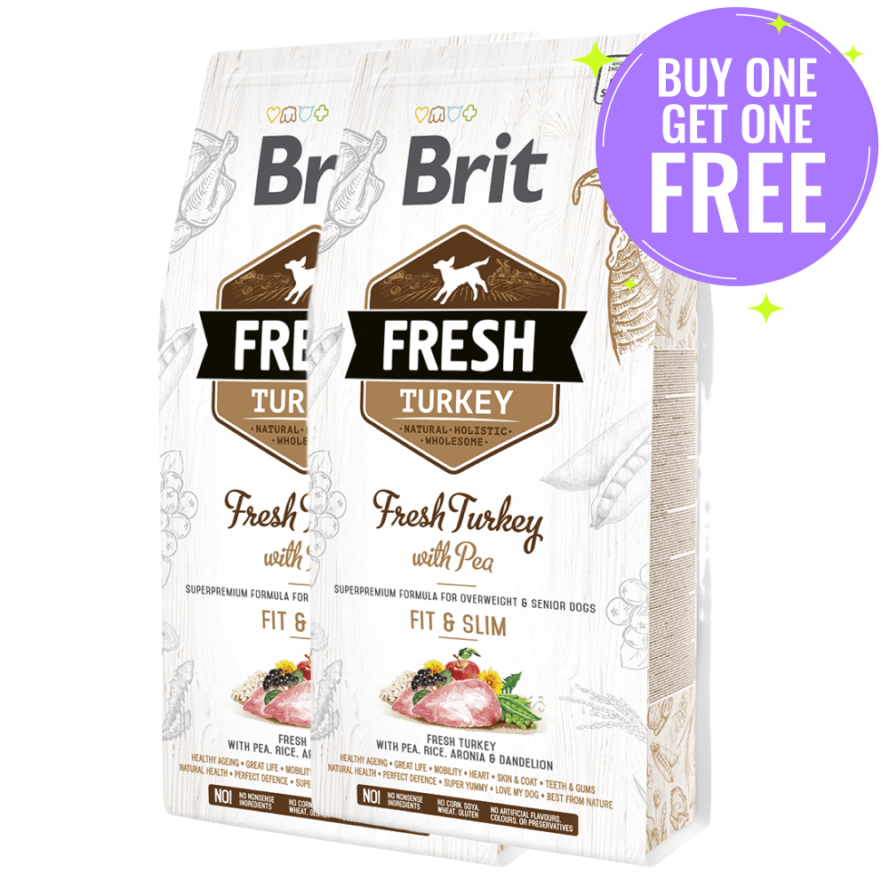 Brit Fresh Turkey with Pea Fit & Slim Dog Dry Food (Limited Shelf Life) (Buy 1 Get 1)