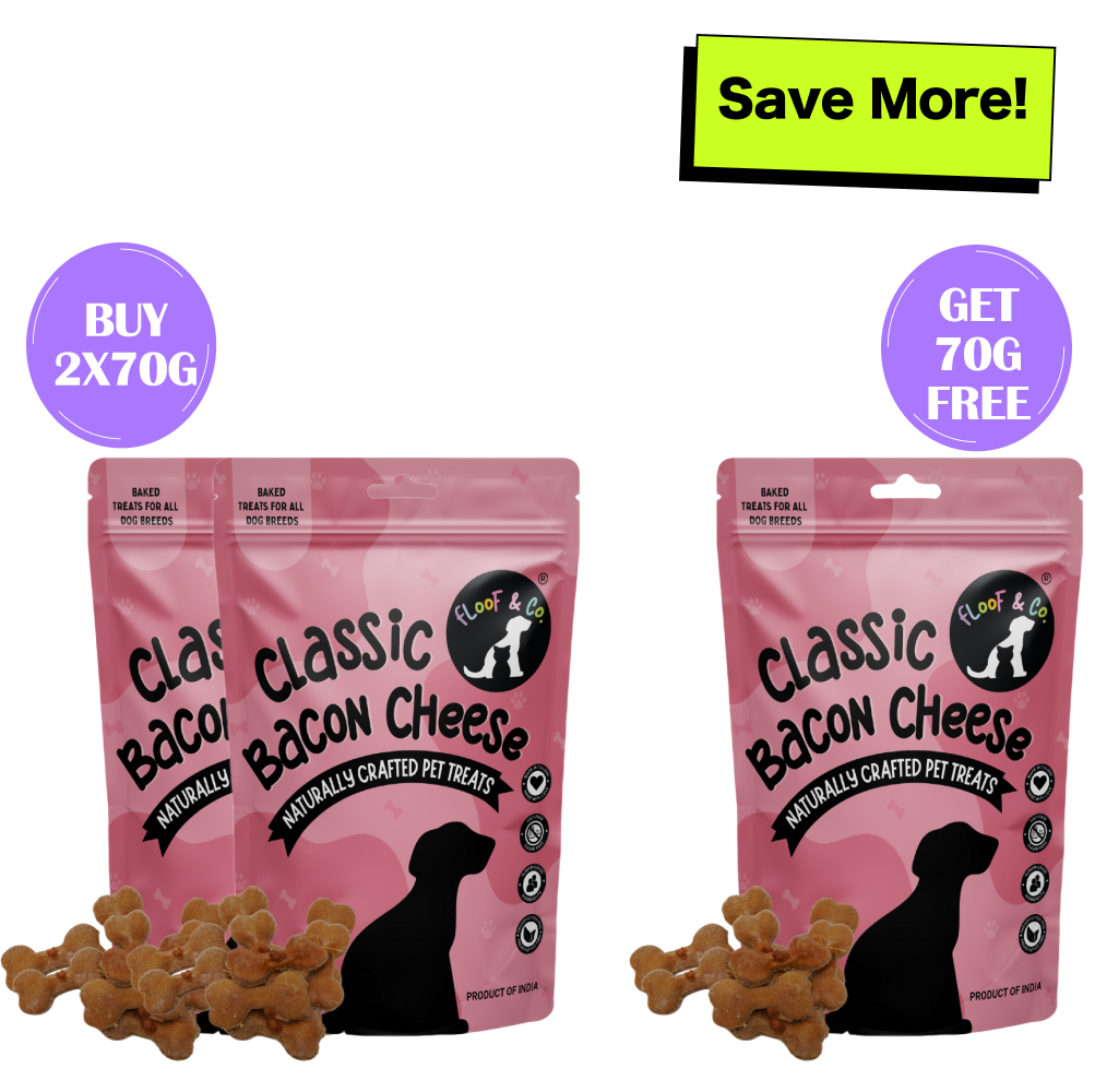 Floof & Co Classic Bacon Cheese Dog Treats (Buy 2 Get 1 Free)
