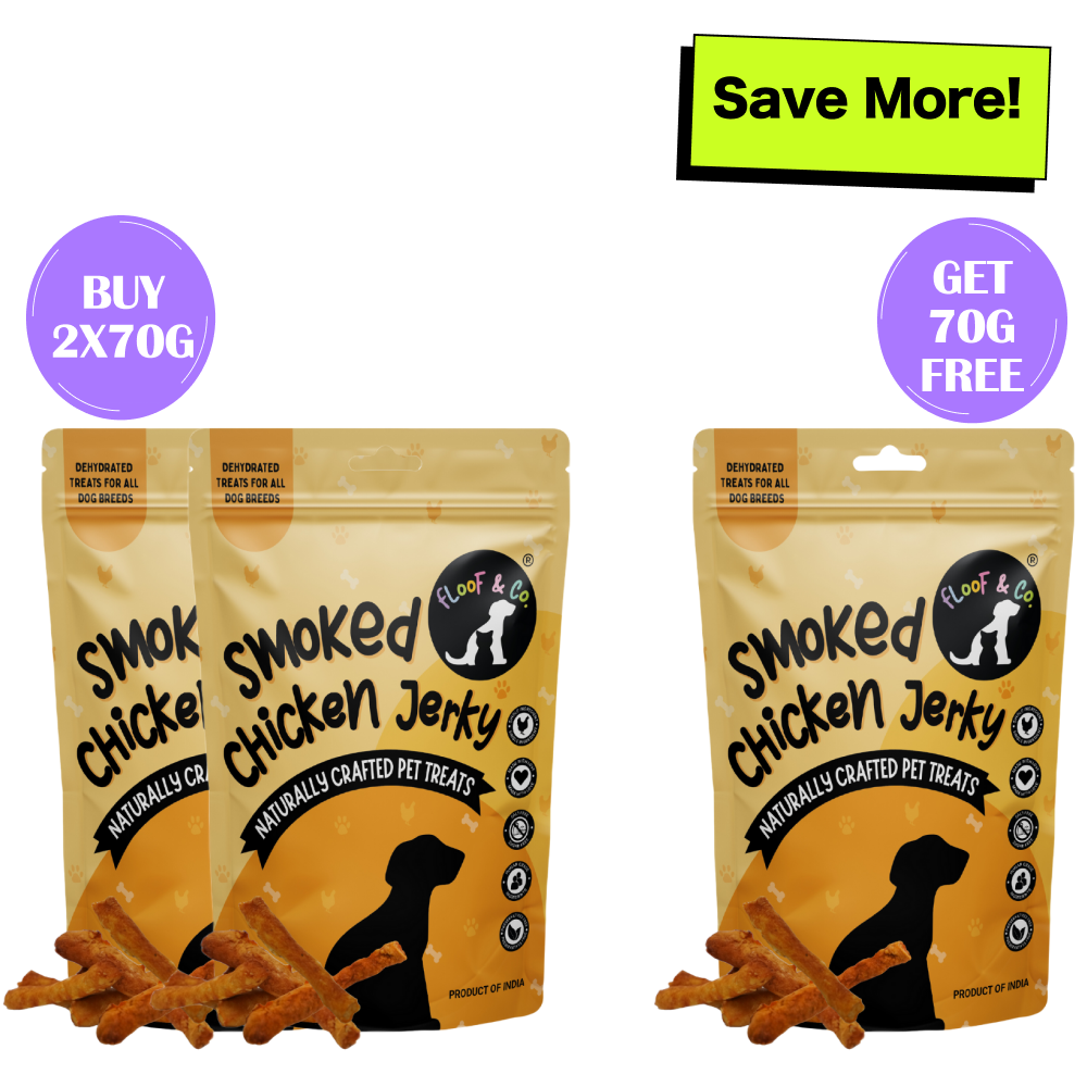 Floof & Co Smoked Chicken Jerky Dog Treats (Buy 2 Get 1 Free)