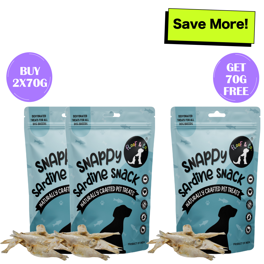 Floof & Co Snappy Sardine Snacks Dog Treats (Buy 2 Get 1 Free)