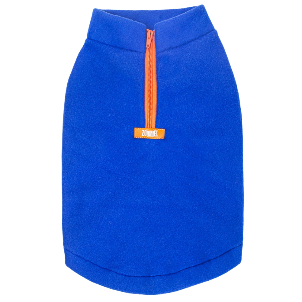 Zoomiez Zip Up Polar Fleece Sweater for Dogs (Royal Blue)