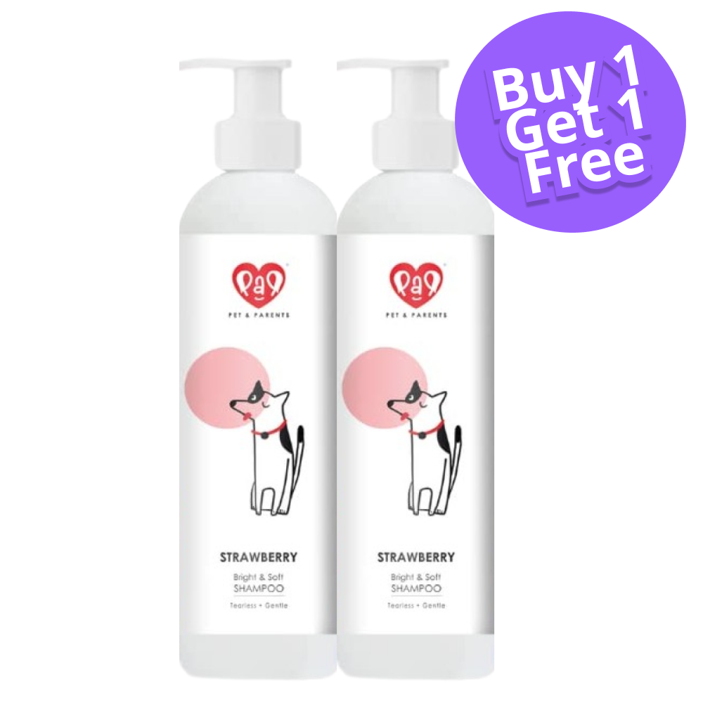Pet And Parents Brightening Tearless Strawberry Shampoo for Dogs and Cats (Limited Shelf Life) (Buy 1 Get 1)