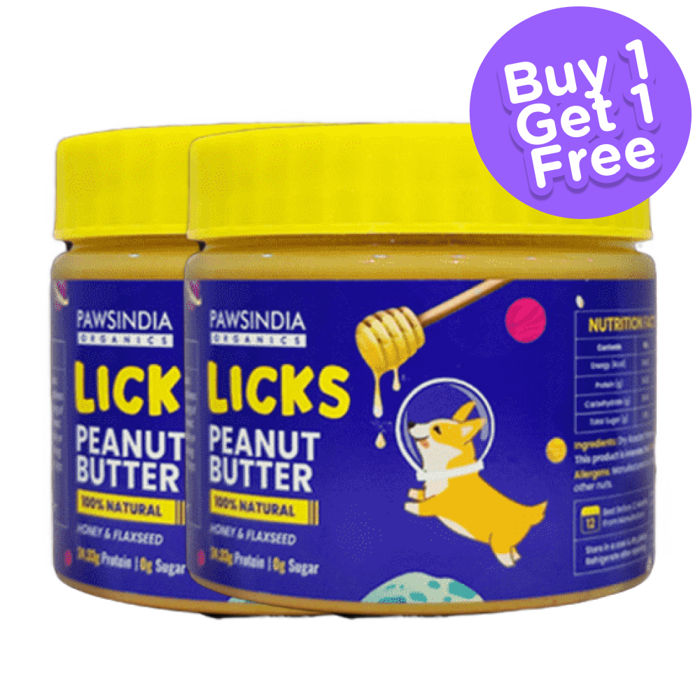 Pawsindia Organics Licks Peanut Butter for Dogs (Limited Shelf Life) (Buy 1 Get 1)