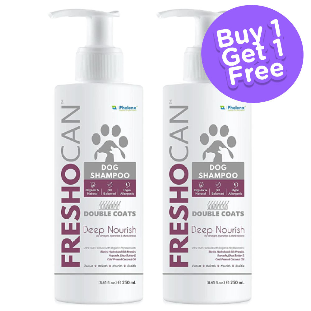 Phelenx Freshocan Double Coat Shampoo for Dogs (Buy 1 Get 1 Free)