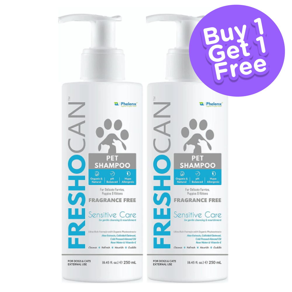 Phelenx Freshocan Sensitive Care Shampoo for Dogs (Buy 1 Get 1 Free)