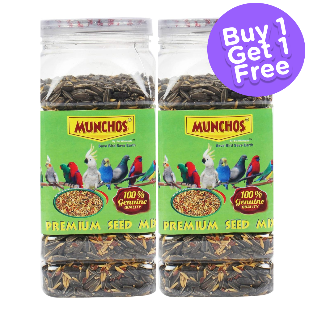 Munchos Premium Seed Mix Food for Birds (Buy 1 Get 1) (Limited Shelf Life)
