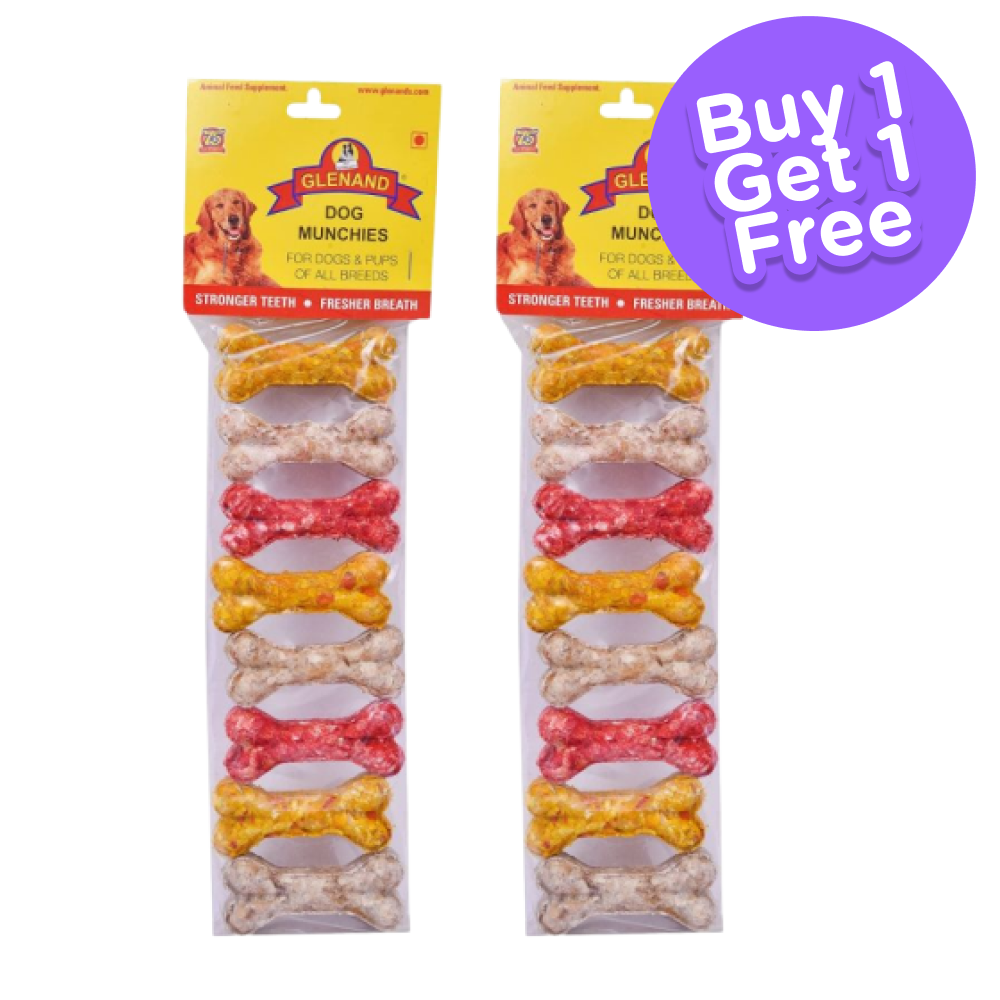 Glenand Munchies Bone Coloured Dog Treats (8in1)(Buy 1 Get 1 Free)