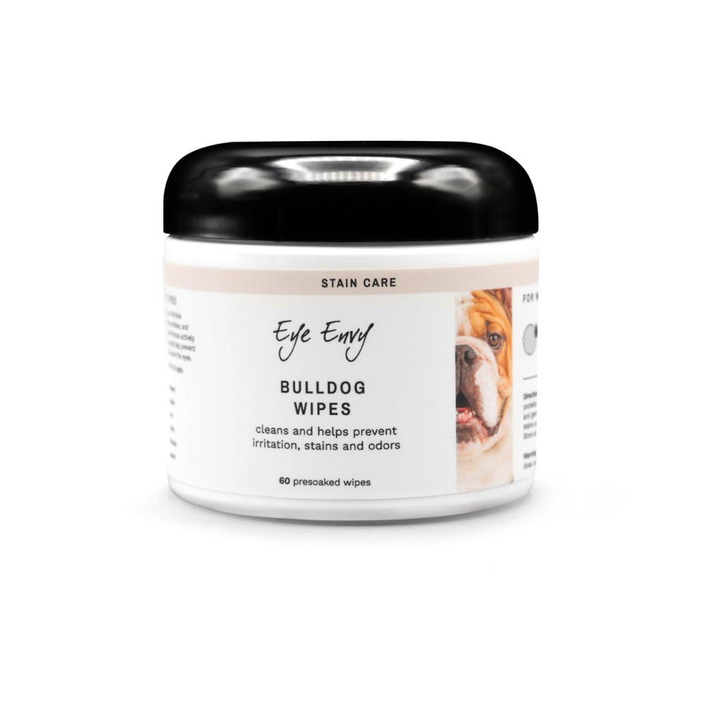 Eye Envy Tear Stain Remover Wipes for Bulldog