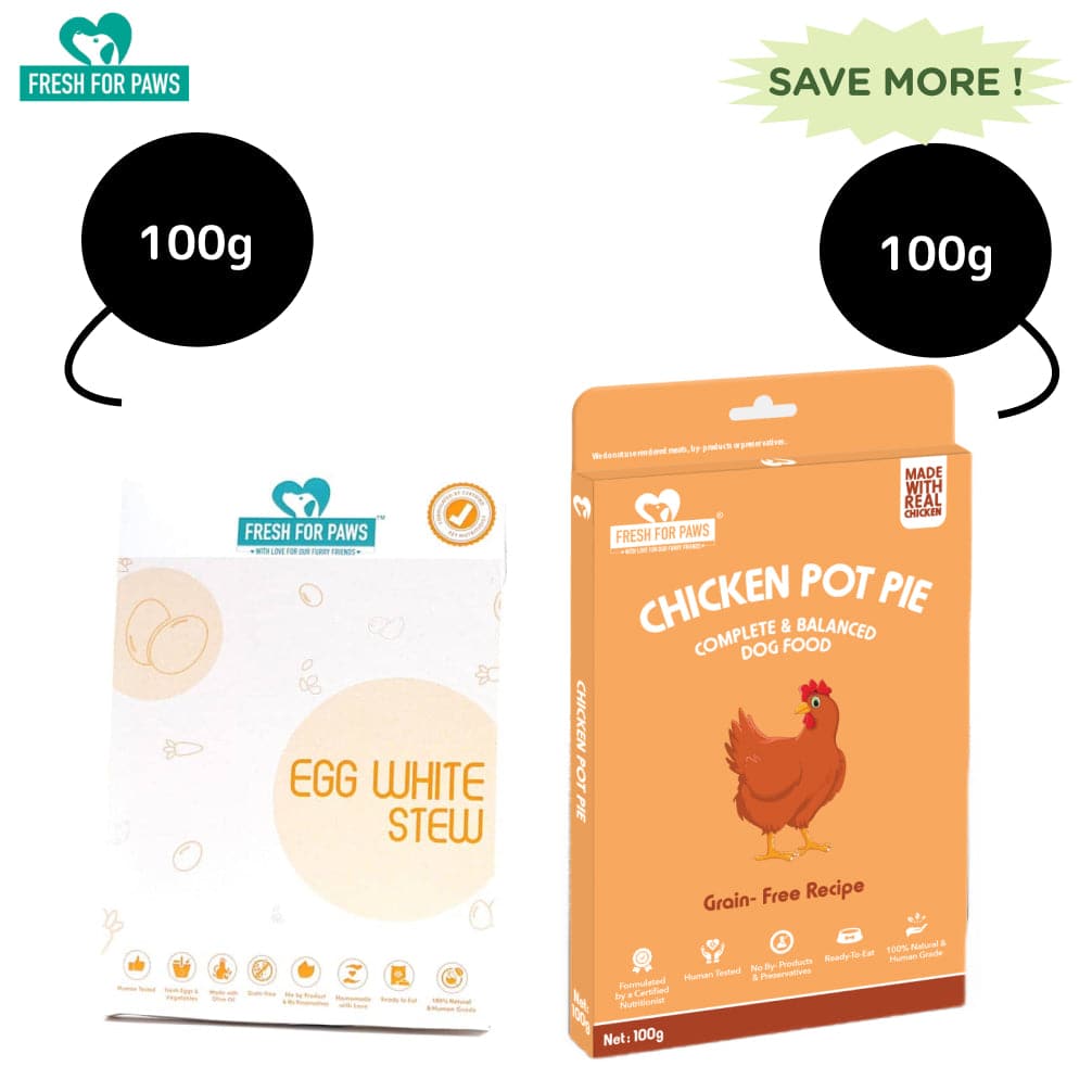 Fresh For Paws Chicken Pot Pie and Egg White Stew Dog Wet Food Combo