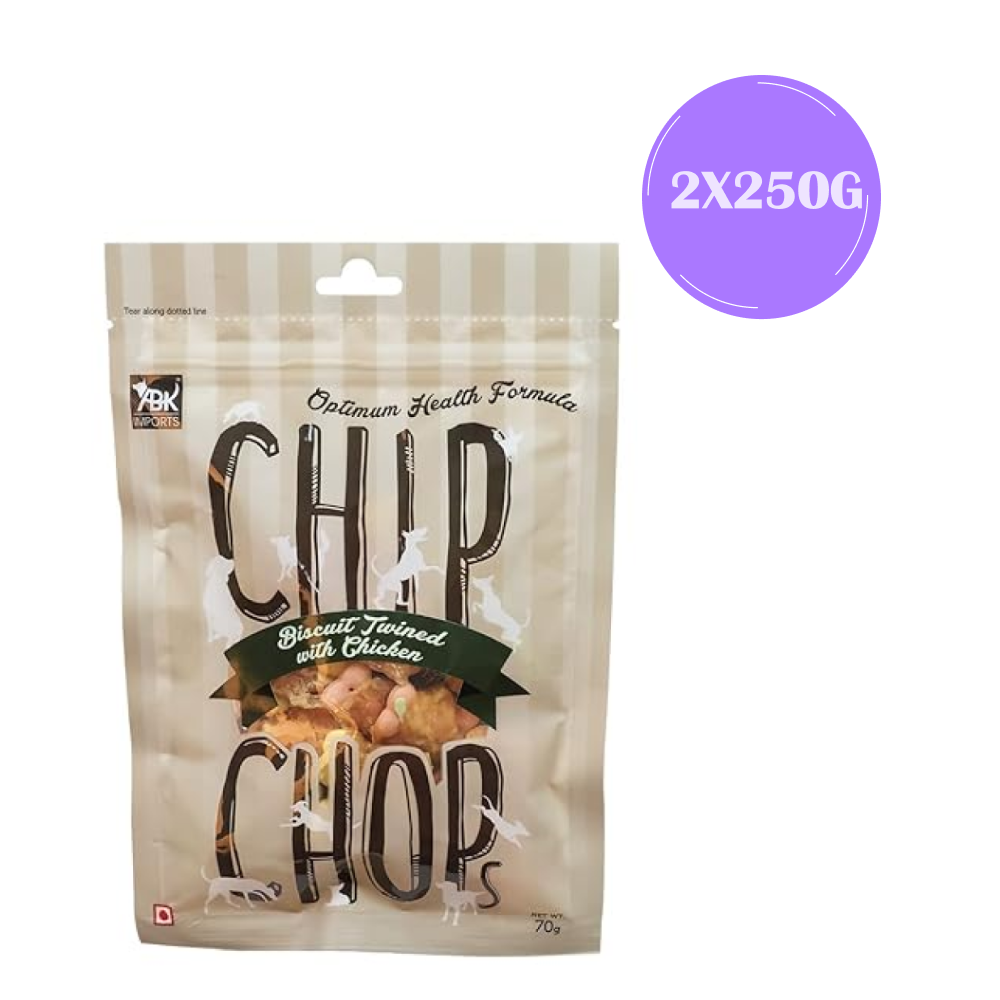 Chip Chops Biscuits Twined with Chicken Dog Treats