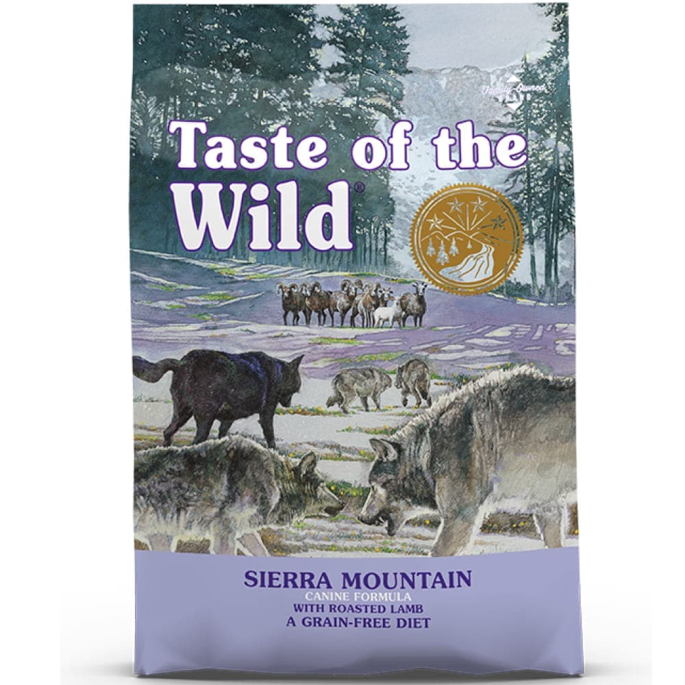 Taste of the Wild Sierra Mountain Canine Recipe with Roasted Lamb Dog Dry Food | Grain Free Formula (Limited Shelf Life)
