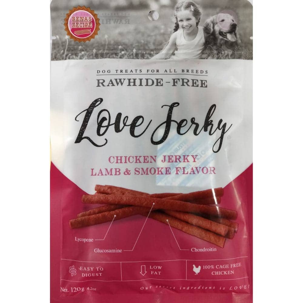 FG-Rena Love Jerky Lamb and Smoke Flavour Chicken Jerky Dog Treats (120g)