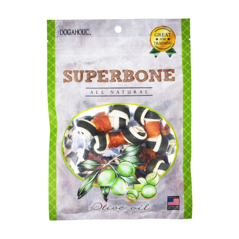 Dogaholic Superbone Knotted Dog Treats (Olive Oil)