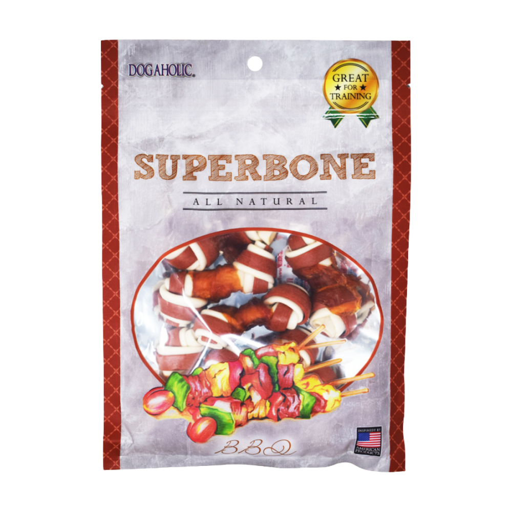 Dogaholic Superbone Knotted Dog Treats (BBQ)