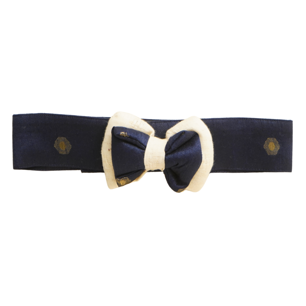 Floof & Co Bow for Dogs (Blue & Cream)