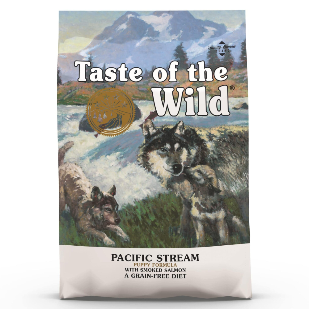 Taste of the Wild Pacific Stream Smoked Salmon Puppy Dog Dry Food | Grain Free Formula (Limited Shelf Life)