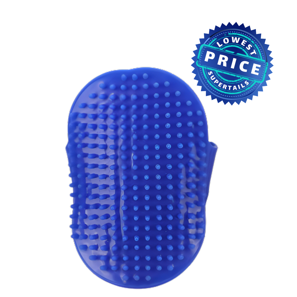 Skatrs Rubber Bristles Massage Hand Brush Comb for Dogs & Cats