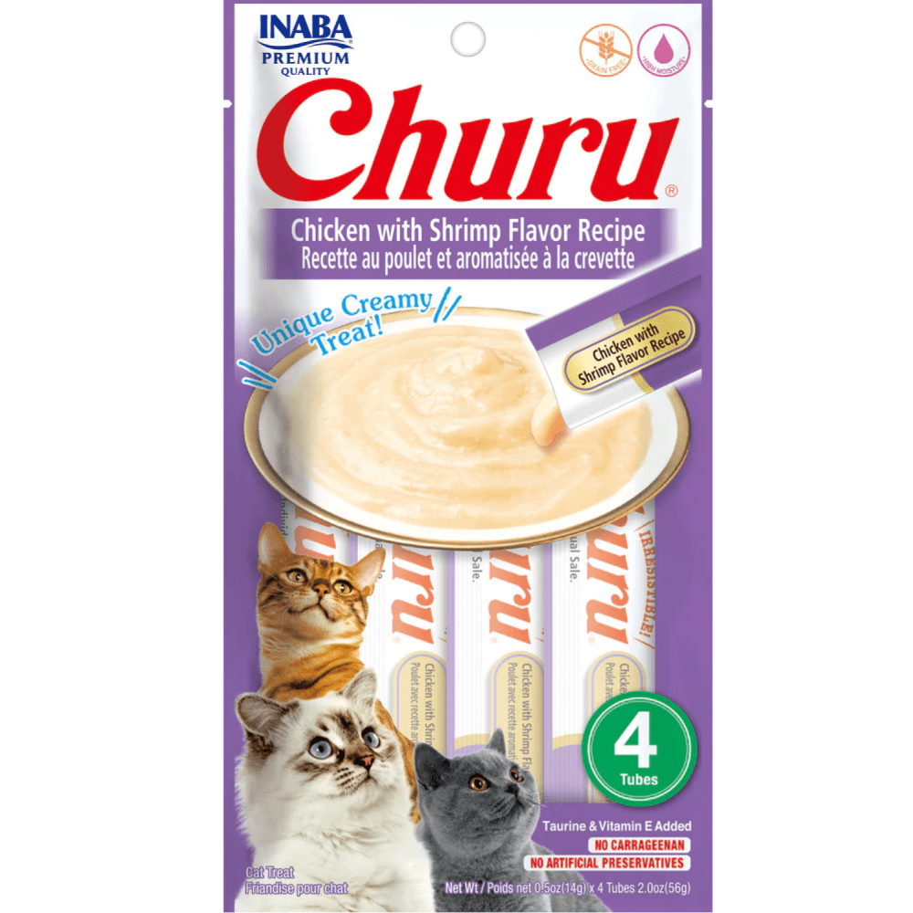 INABA Churu Chicken with Shrimp Creamy Cat Treats (Limited Shelf Life)