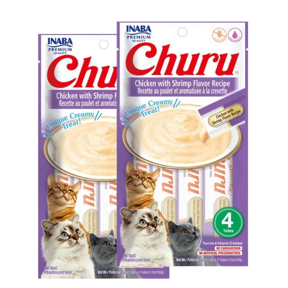 INABA Churu Chicken with Shrimp Creamy Cat Treats (Limited Shelf Life)