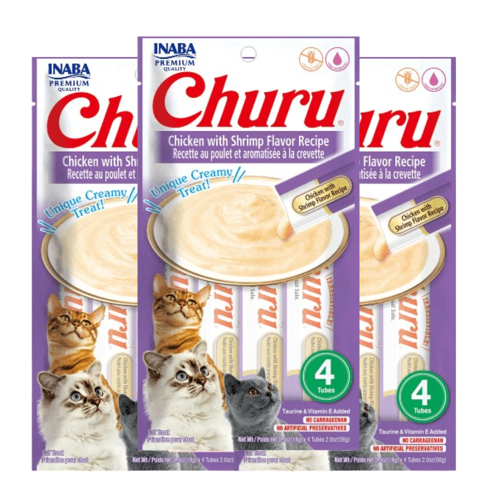 INABA Churu Chicken with Shrimp Creamy Cat Treats (Limited Shelf Life)