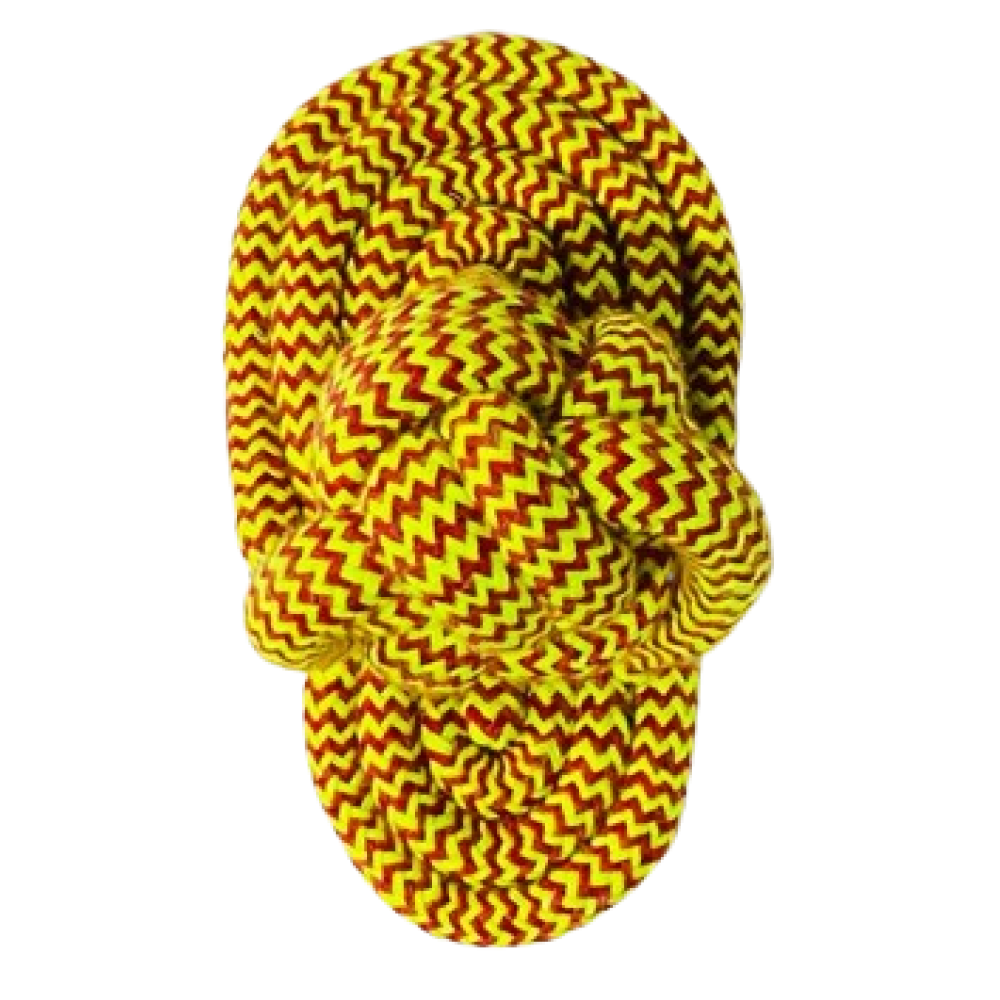 Skatrs Sandal Shaped Rope Chew Toy for Dogs and Cats (Yellow)