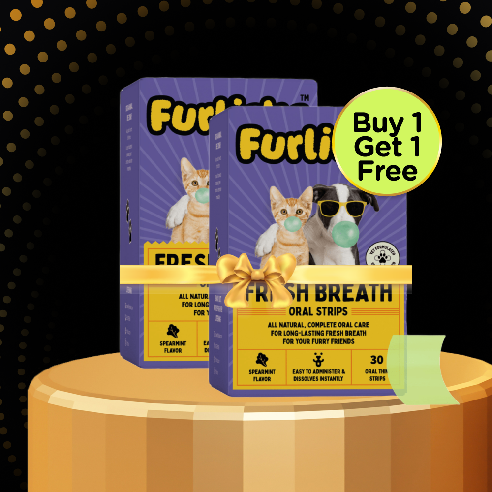 Furlicks Fresh Breath Oral Strips for Cats and Dogs (Buy 1 Get 1 Free)