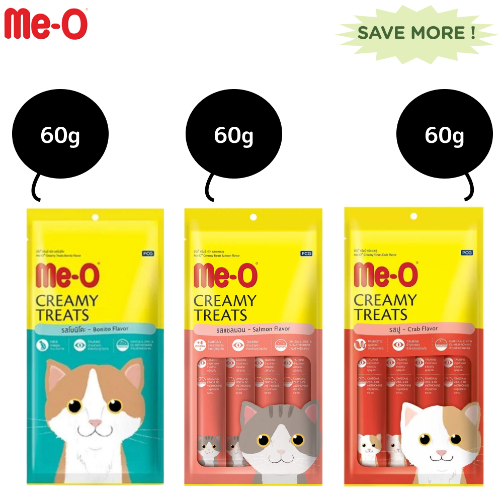 Me O Creamy Crab, Salmon and Bonito Cat Treat Combo