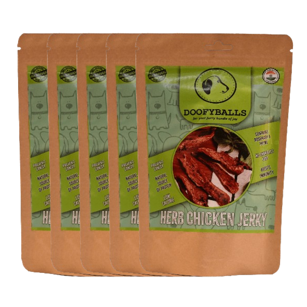 Doofyballs Herb chicken Jerky Dog Treats