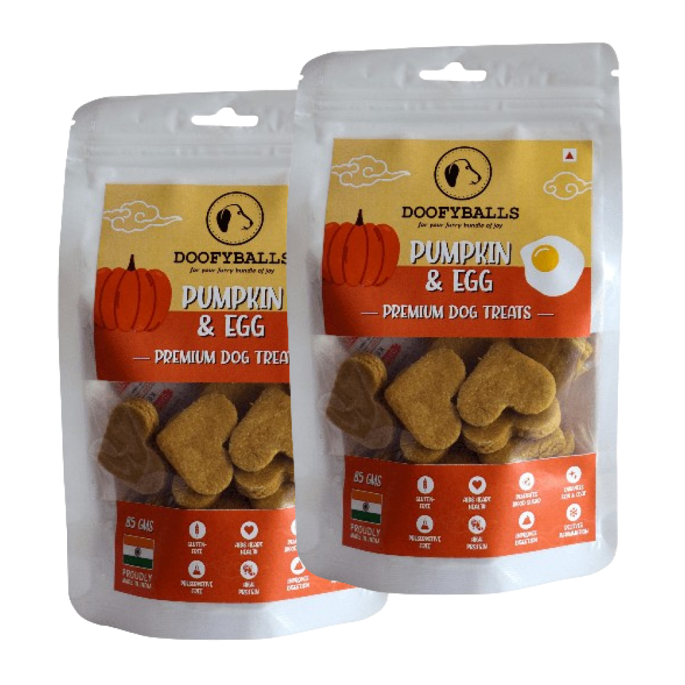 Doofyballs Pumpkin and Egg Dog Treats
