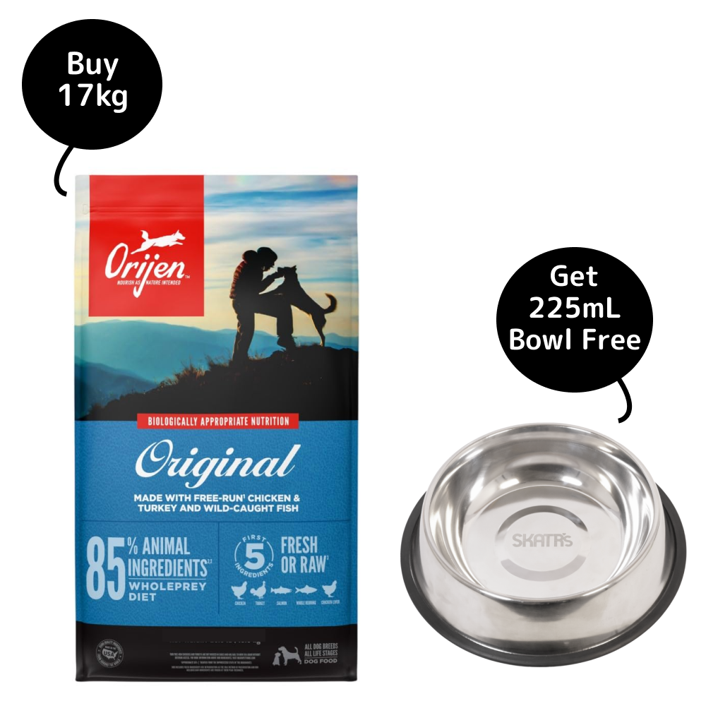 Orijen Original Dog Dry Food (All Breeds & Ages) (Get Skatrs Bowl Free)