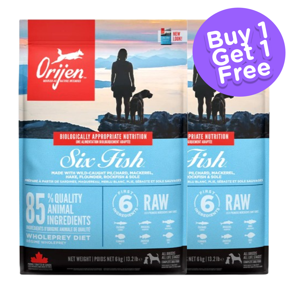 Orijen Six Fish Dog Dry Food (All Breeds & Ages) (Buy 1 Get 1) (Limited Shelf Life)