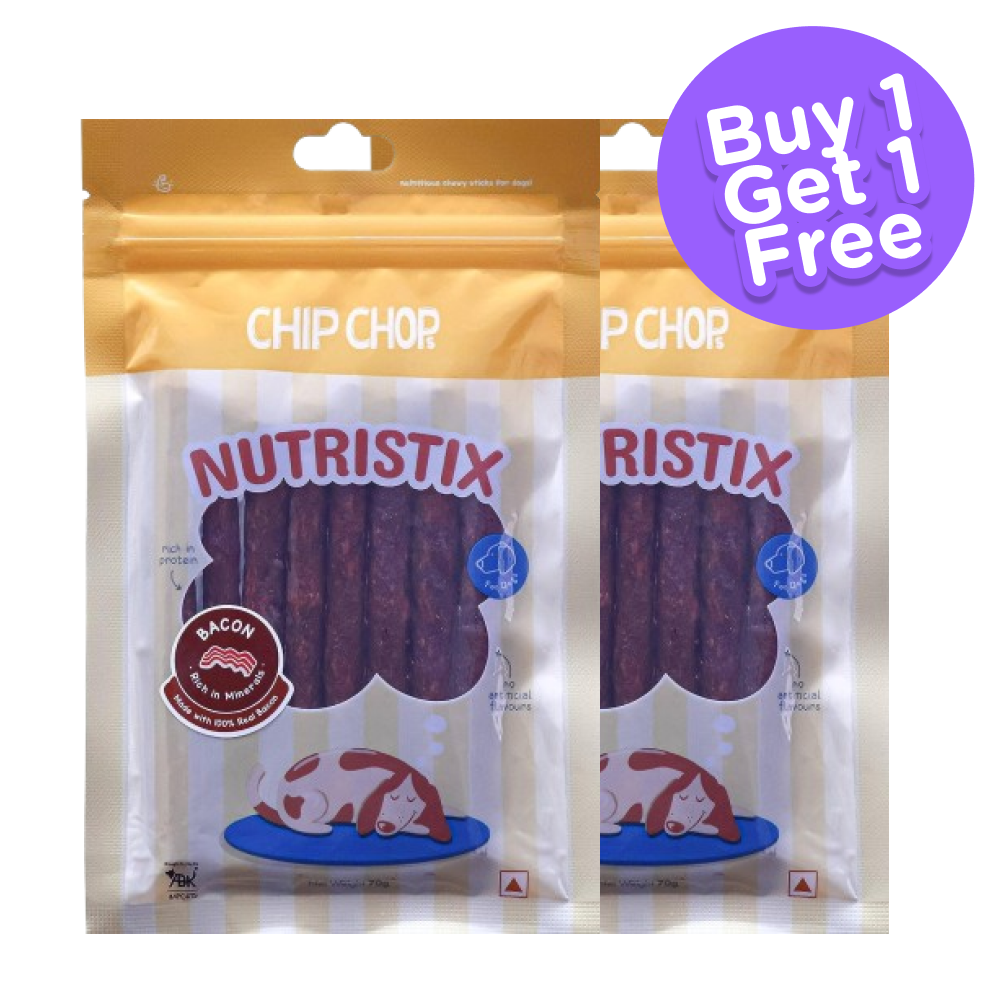 Chip Chops Bacon Nutristix Dog Treats (Buy 1 Get 1)