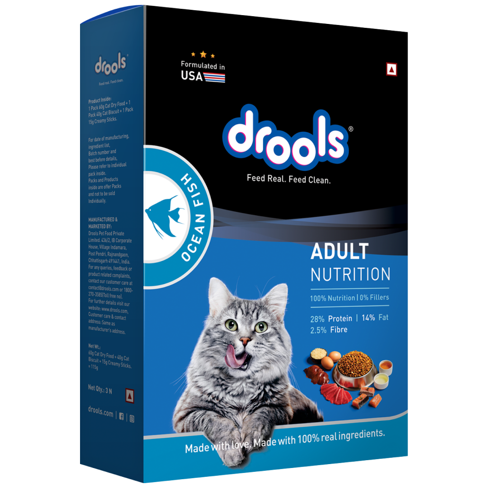 Drools Ocean Fish Adult Cat Dry Food Box