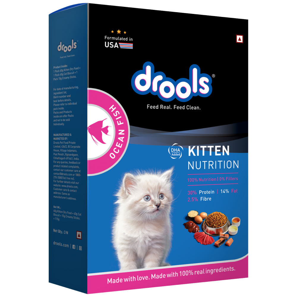 Drools Kitten Ocean Fish Sample Box